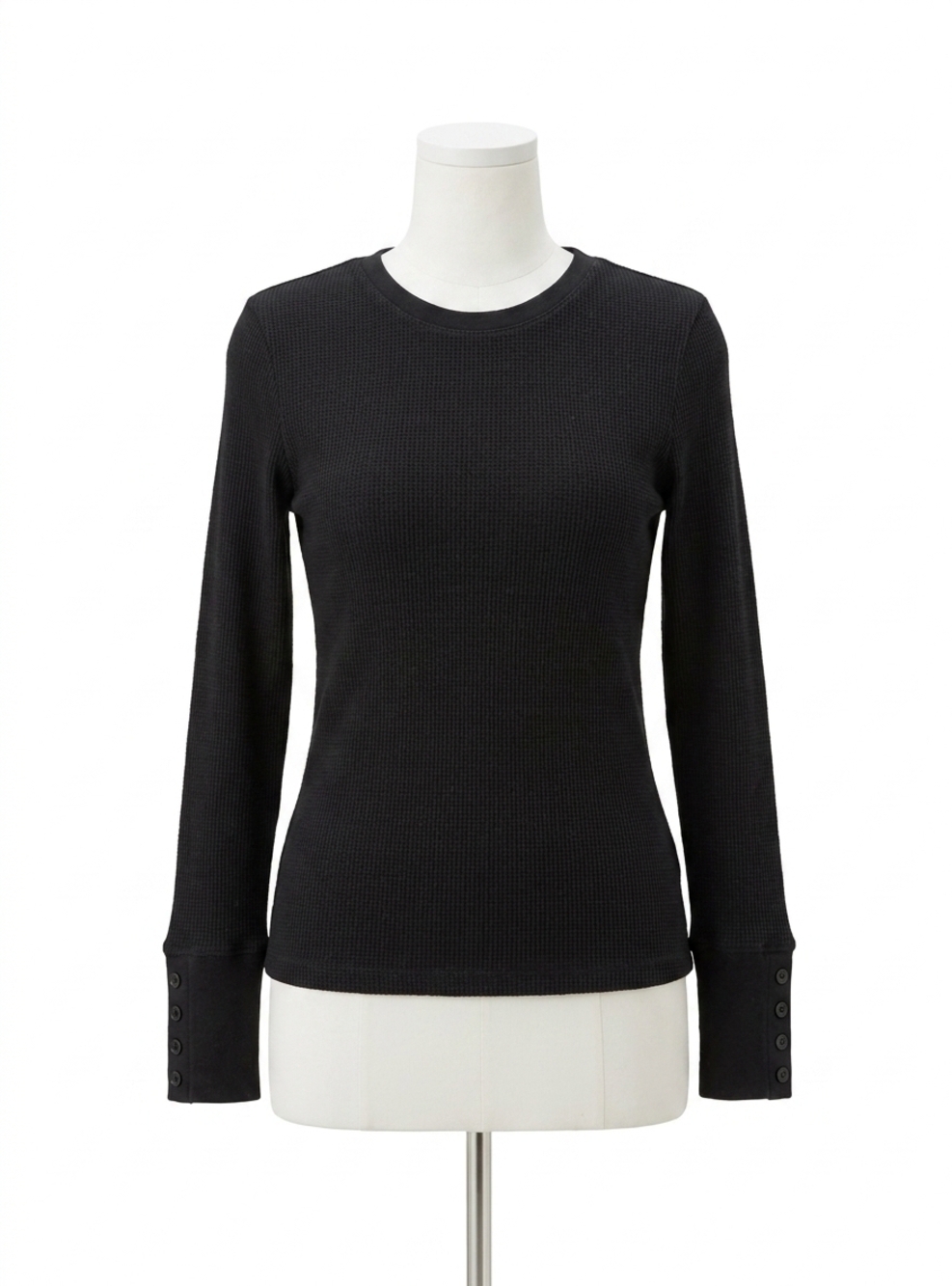 NEW MICHAEL STARS willa thermal pullover top in black